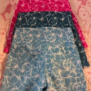 BuffBunny Athletic Shorts in Pink, Teal, and Light Blue